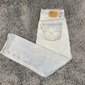Vintage Levi's 501xx Jeans Men's 34x30 USA Made Light Wash Distressed Fade 90s